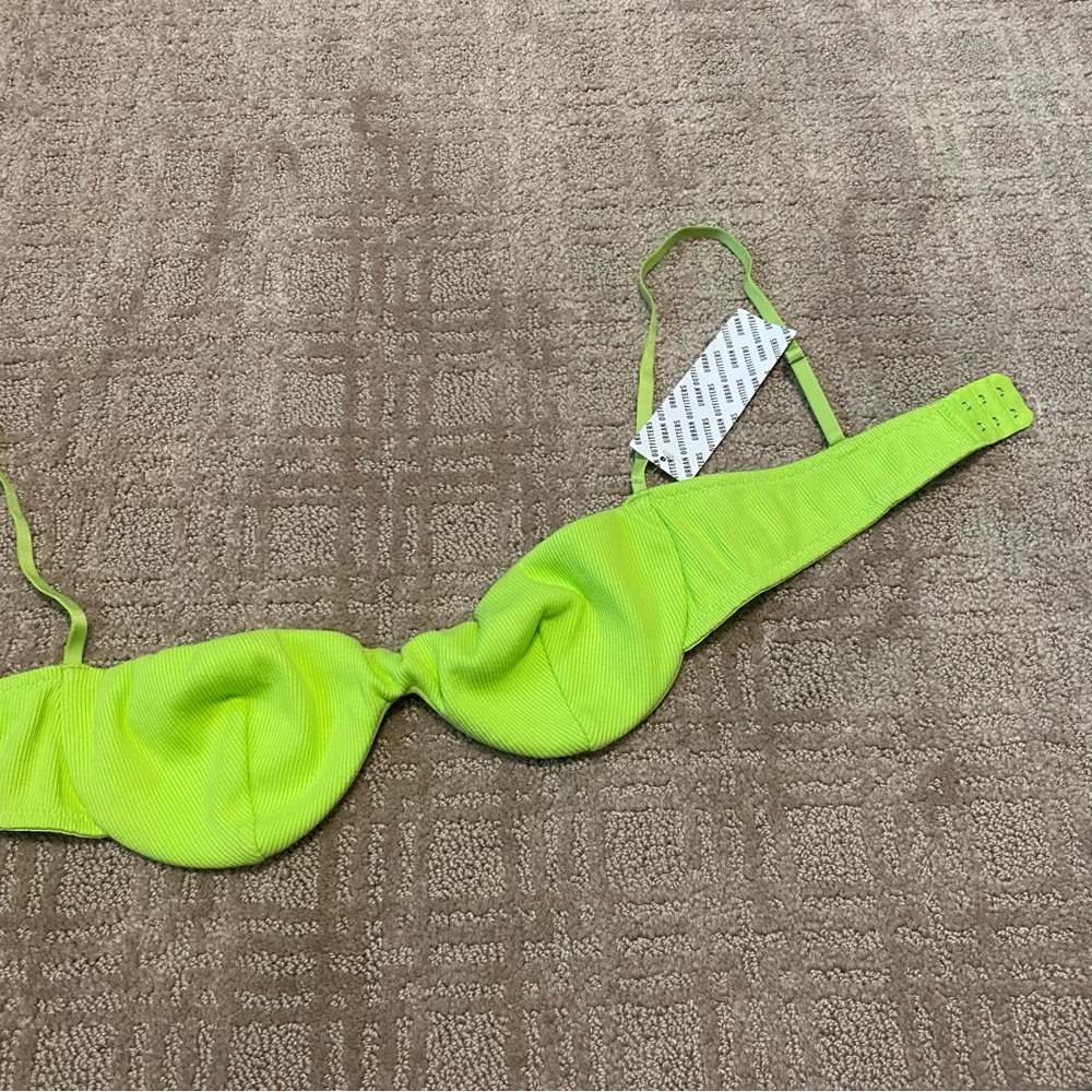 NWT {Urban Outfitters} Out From Under | That Girl Ribbed Bra | Lime/Vert~ Large - Picture 9 of 16